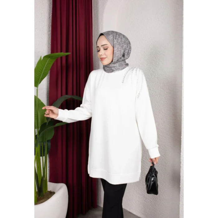 Tencel Oysho Kumaş Omuz Taş Detaylı Tunik 6204